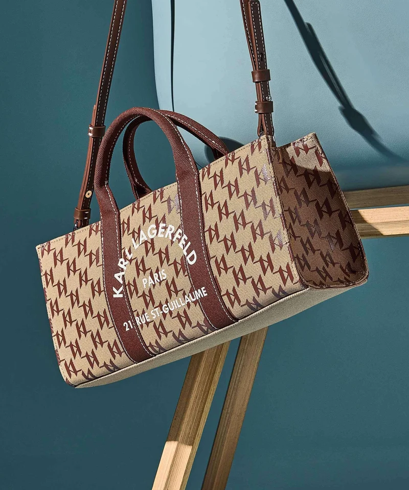 Karl Lagerfeld K/Rue St Guillaume Monogram Handtasche monogram nougat brown