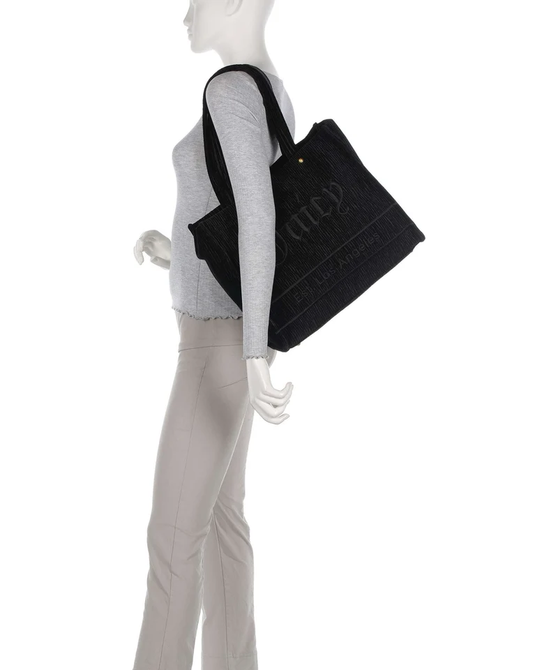 Juicy Couture Iris Crinkled Velvet L Shopper black