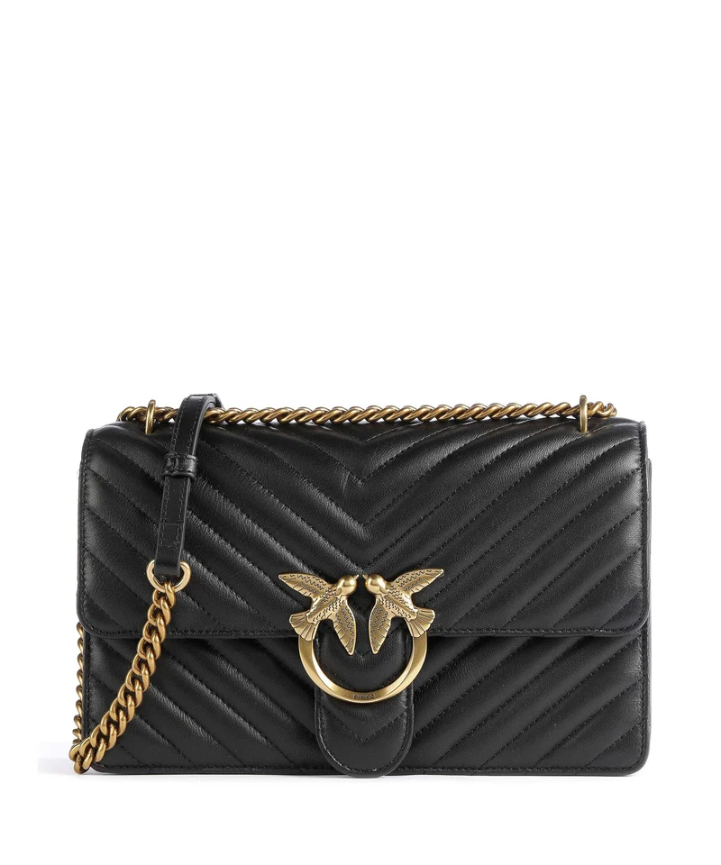 Pinko Love One Classic Schultertasche nero/antique gold
