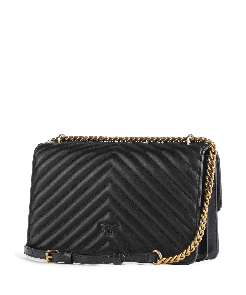 Pinko Love One Classic Schultertasche nero/antique gold