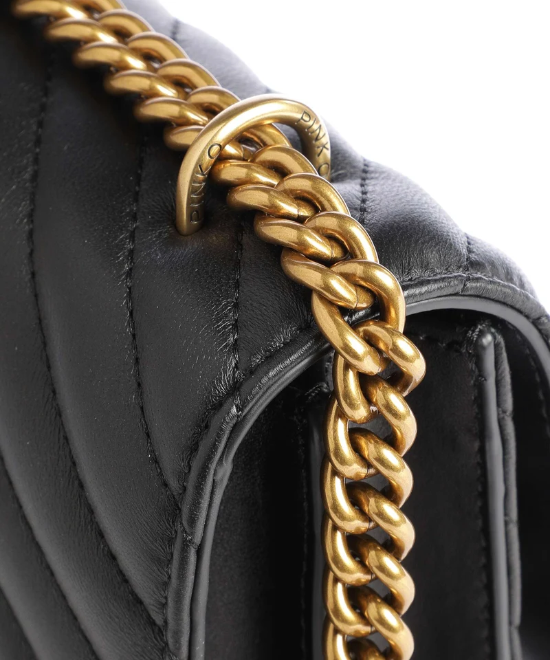 Pinko Love One Classic Schultertasche nero/antique gold