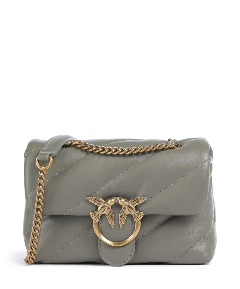 Pinko Love Puff Mini Schultertasche verde vertiver/antique gold