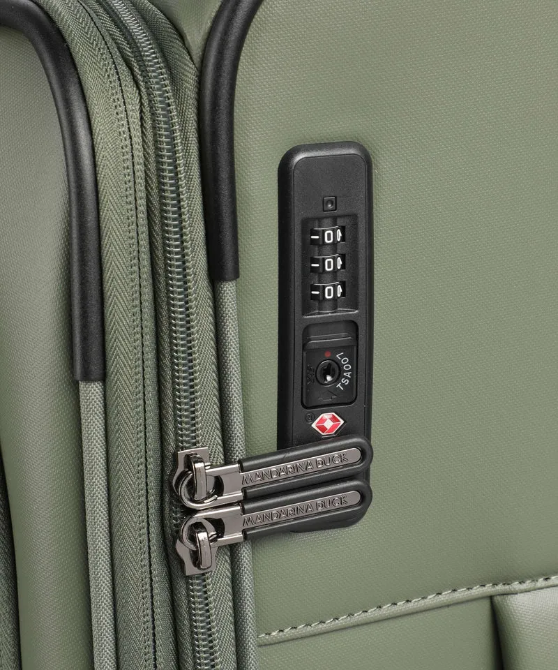 Mandarina Duck Coated 4-Rollen Trolley pine green