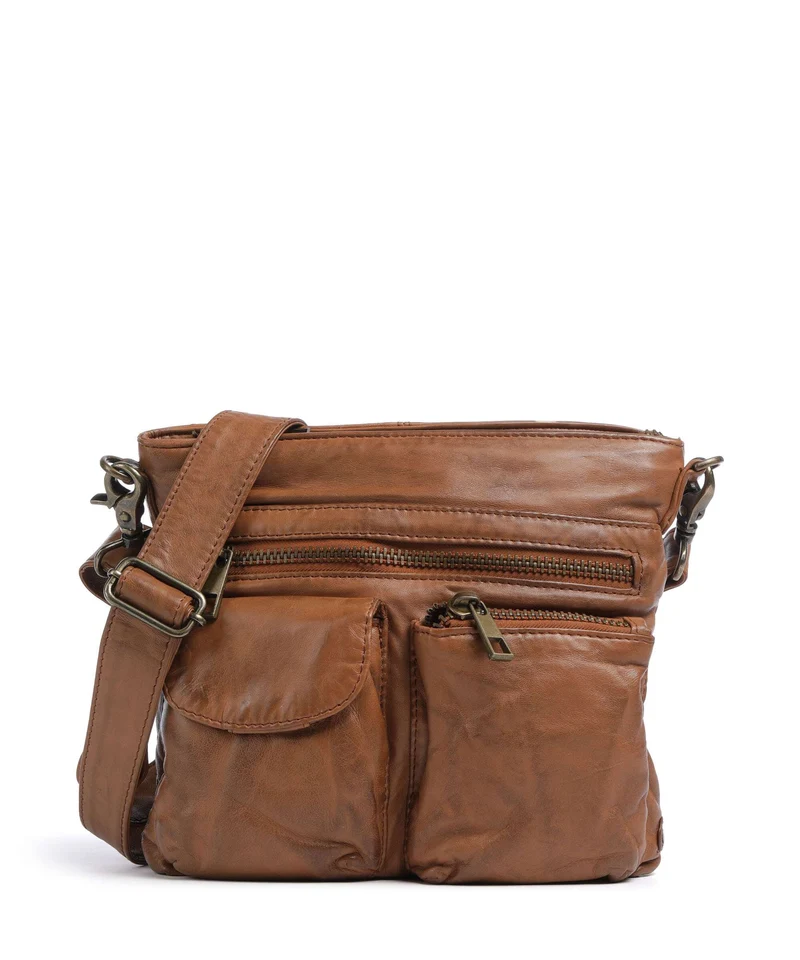 Depeche Power Field Schultertasche cognac