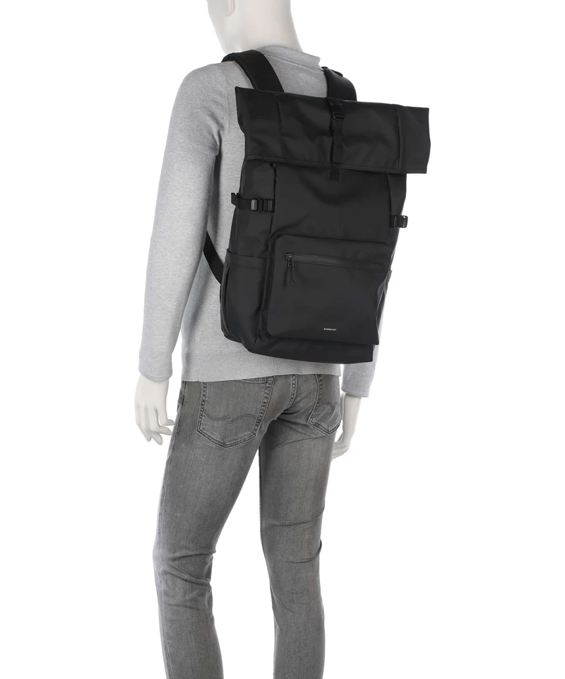 Sandqvist Stream L Rolltop Rucksack black