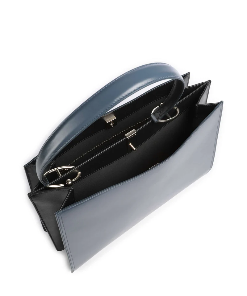 Furla Agata L Shopper grigio blu/nero