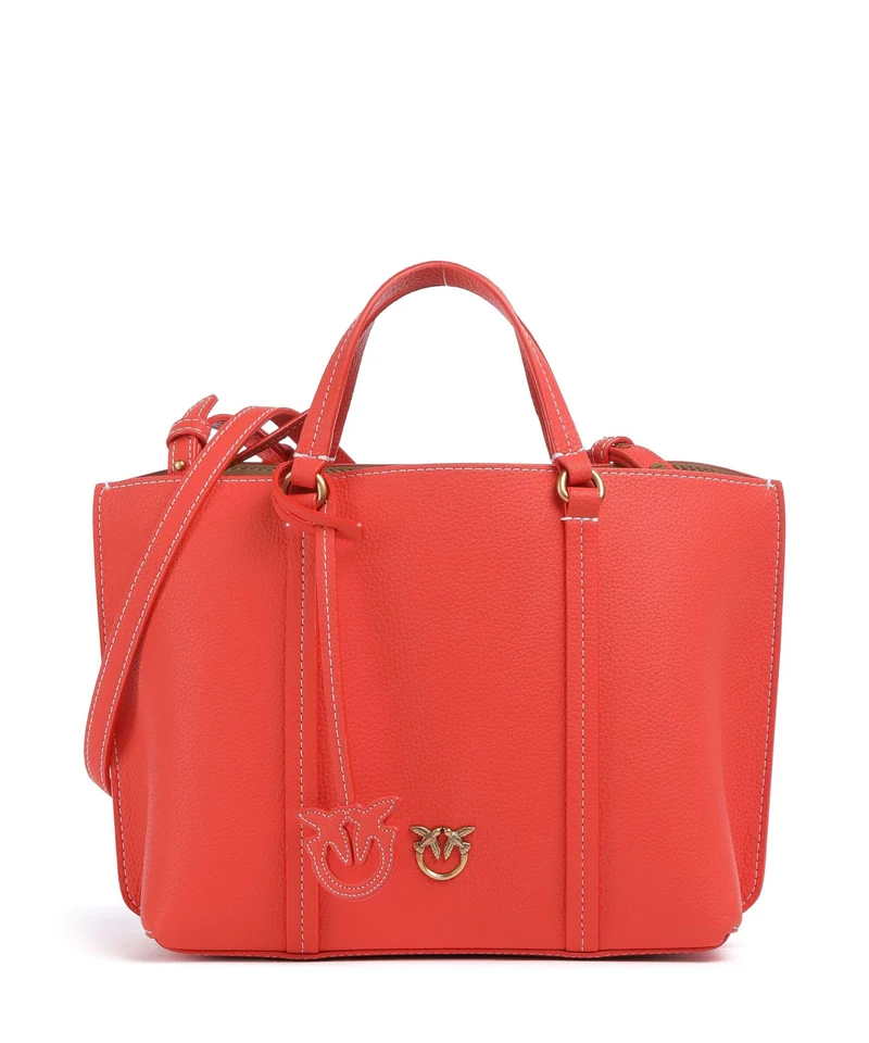 Pinko Carrie Classic Handtasche rosso mandarino/antique gold
