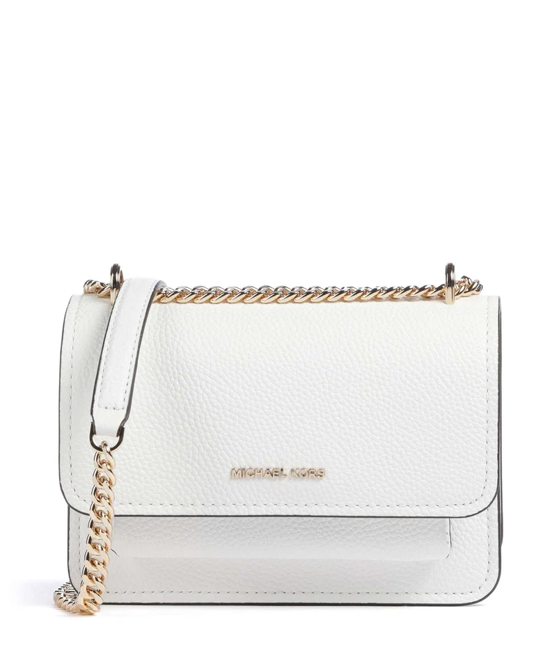 Michael Kors Claire Small Schultertasche optic white