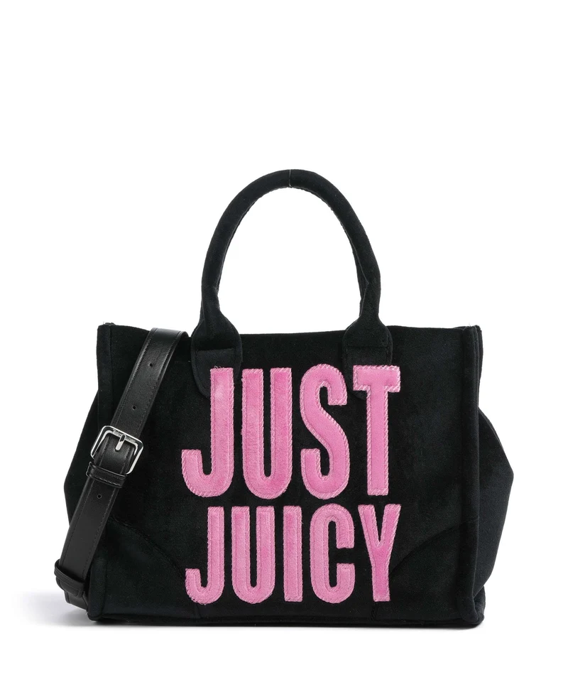 Juicy Couture Iris Patch Velvet M Handtasche black