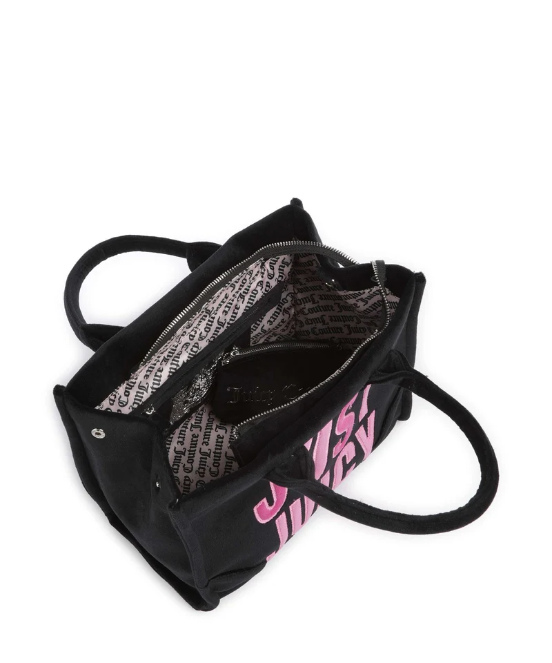 Juicy Couture Iris Patch Velvet M Handtasche black