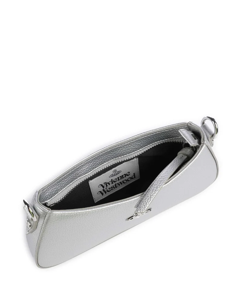 Vivienne Westwood Tasha Grain Schultertasche silver