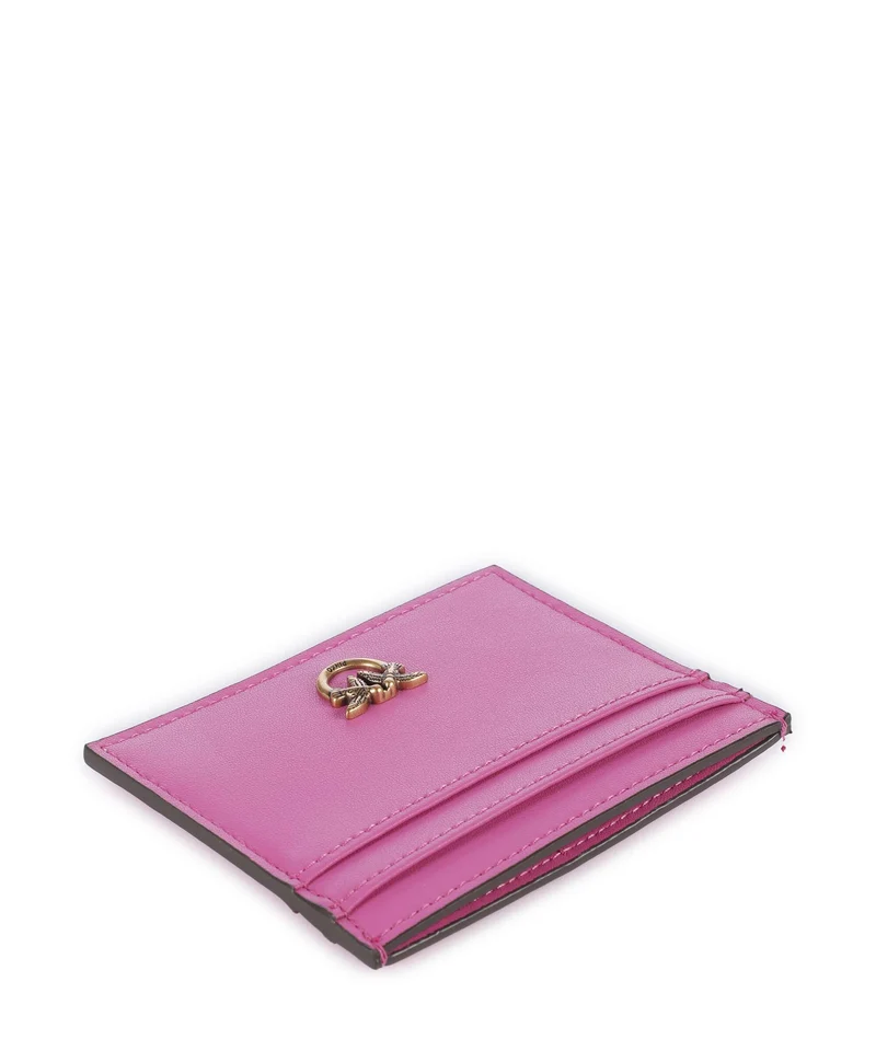 Pinko Kreditkartenetui rosa flogo/antique gold