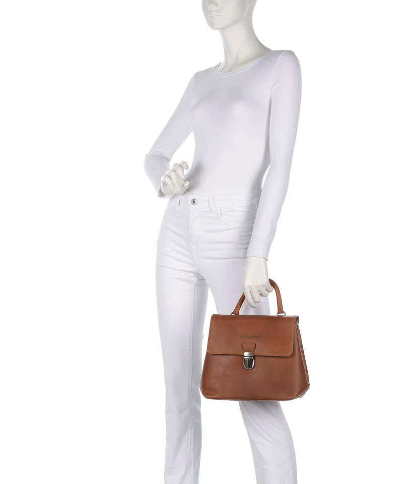 The Chesterfield Brand Wax Pull Up Cow Angera Handtasche cognac