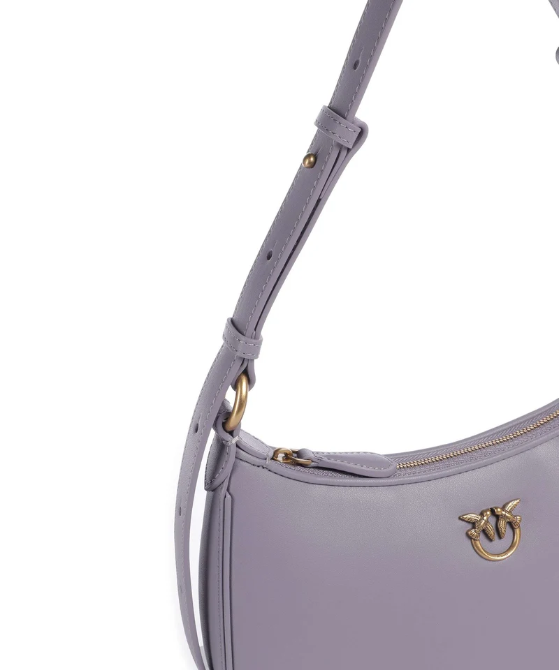 Pinko Half Moon Mini Schultertasche cenerre viola/antique gold