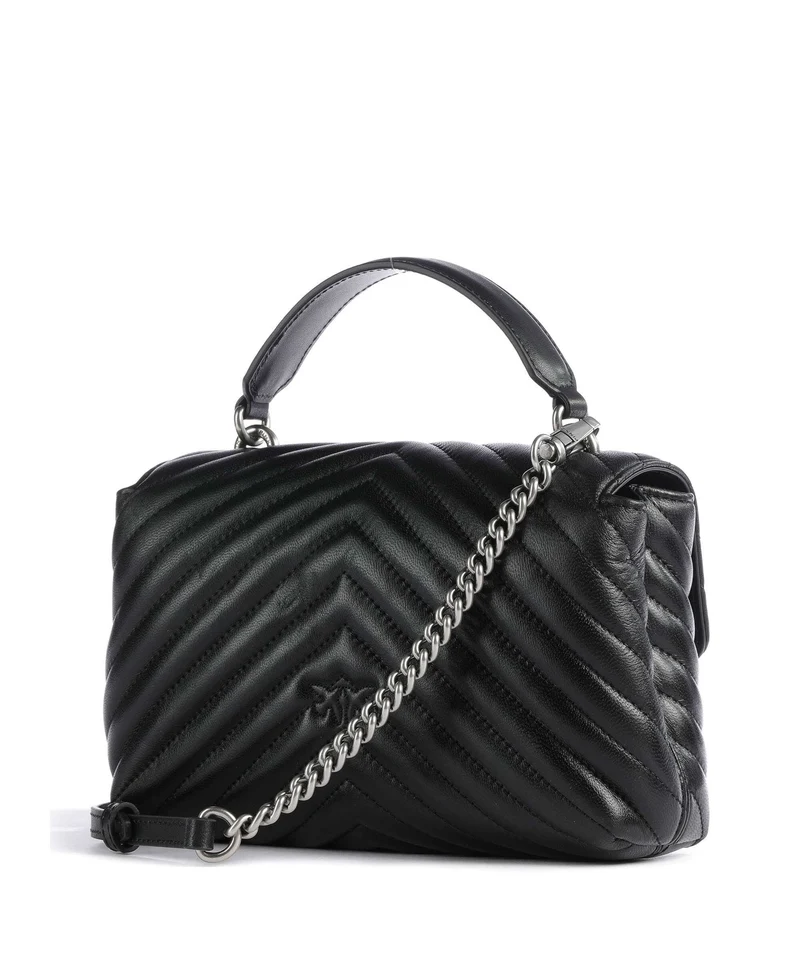 Pinko Love Lady Puff Mini Handtasche nero/old silver