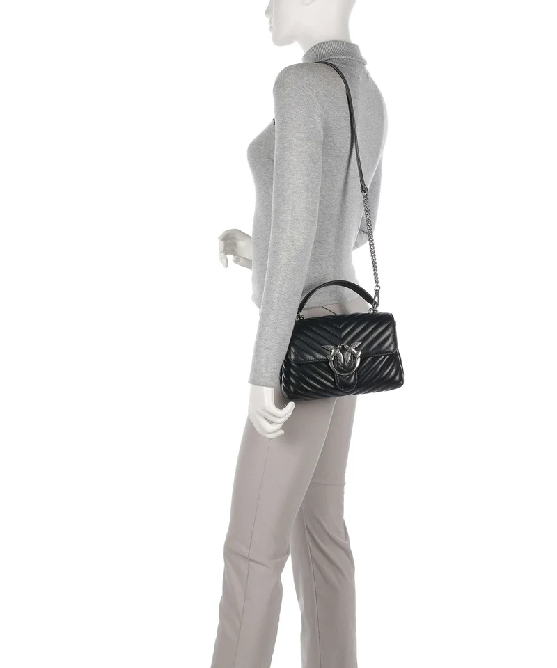 Pinko Love Lady Puff Mini Handtasche nero/old silver