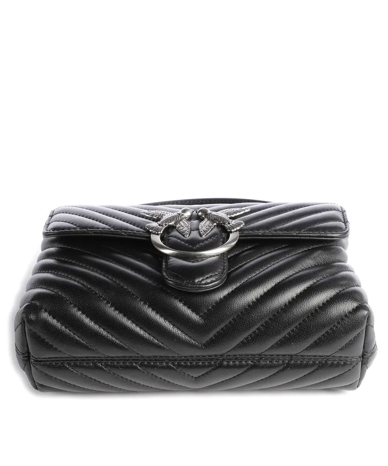 Pinko Love Lady Puff Mini Handtasche nero/old silver