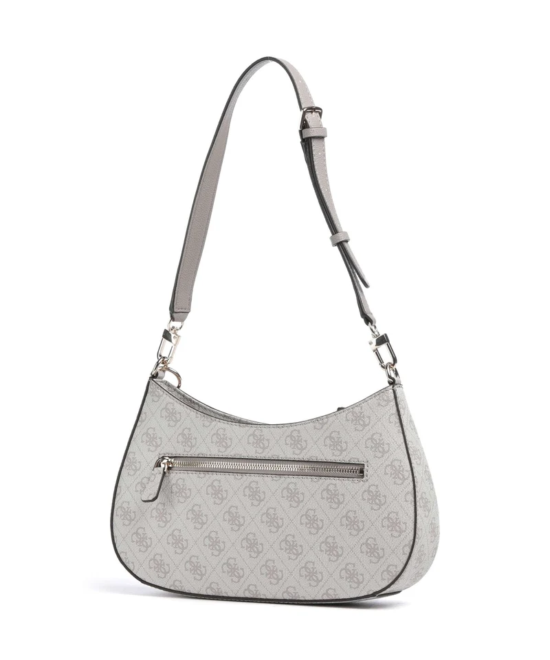 Guess Noelle Schultertasche dark taupe logo