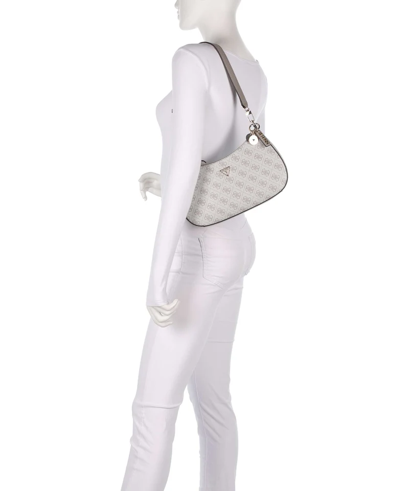 Guess Noelle Schultertasche dark taupe logo