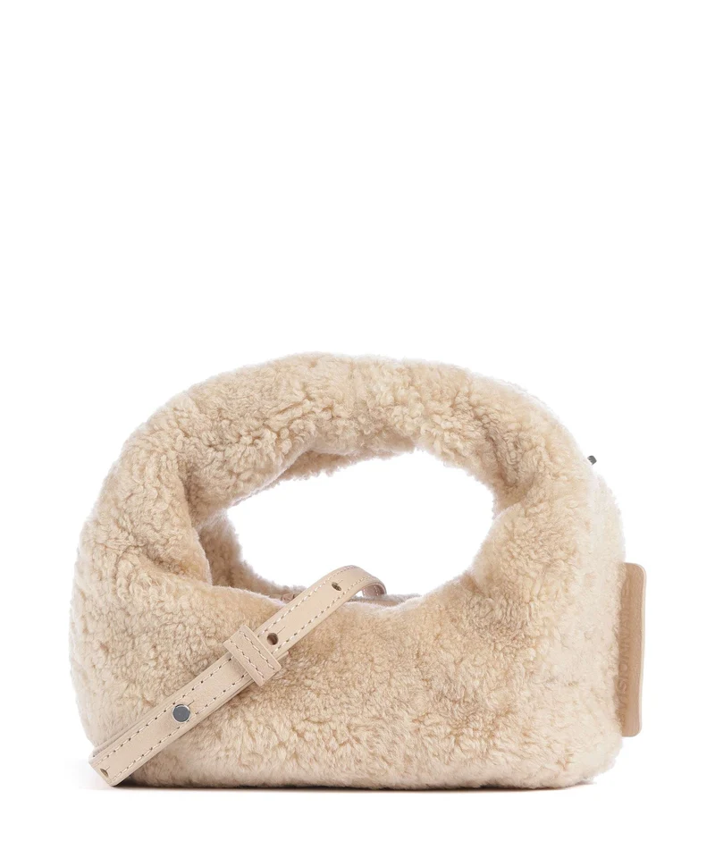 Les Visionnaires Greta Teddy Micro Umhängetasche milky beige