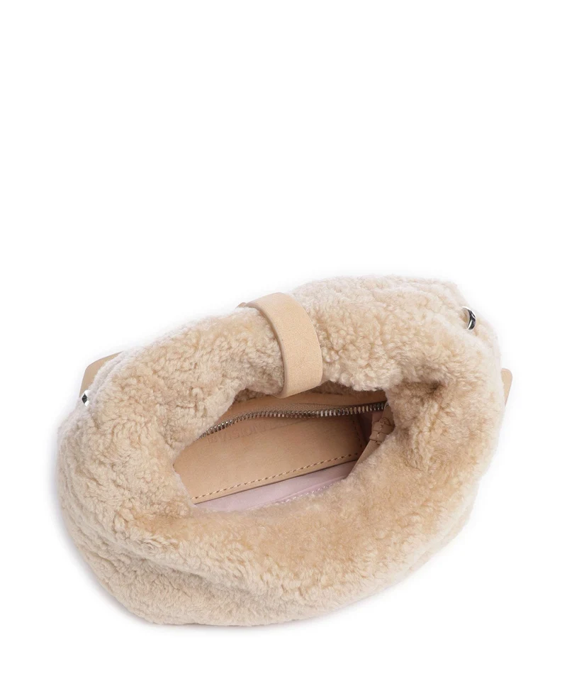 Les Visionnaires Greta Teddy Micro Umhängetasche milky beige