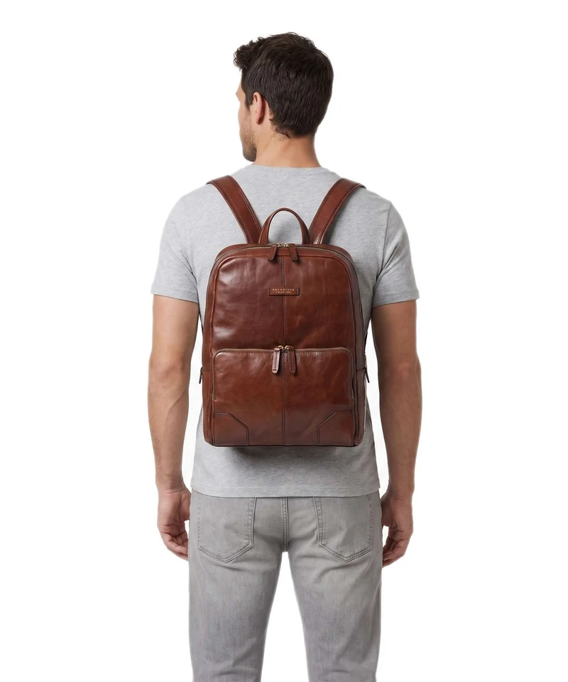 The Bridge Vespucci Rucksack marrone