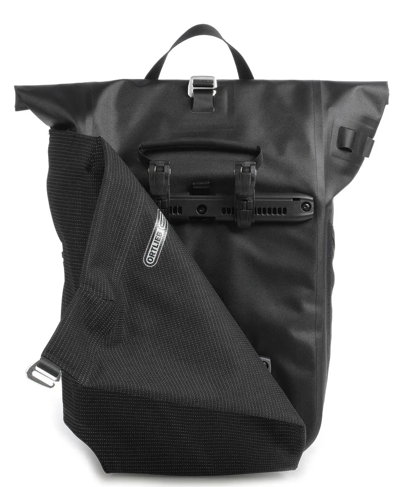 Ortlieb Vario High Vis 26 Rolltop Rucksack black reflective