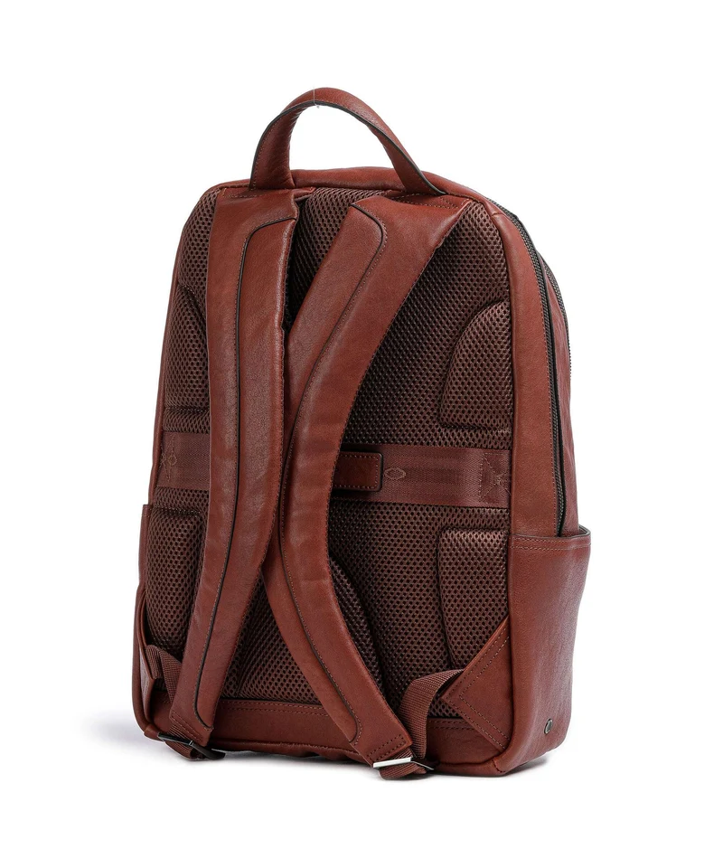 Piquadro Black Square Laptop-Rucksack cuoio