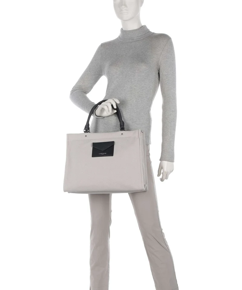 Lancaster Actual Conscious Canvas Handtasche grisclai