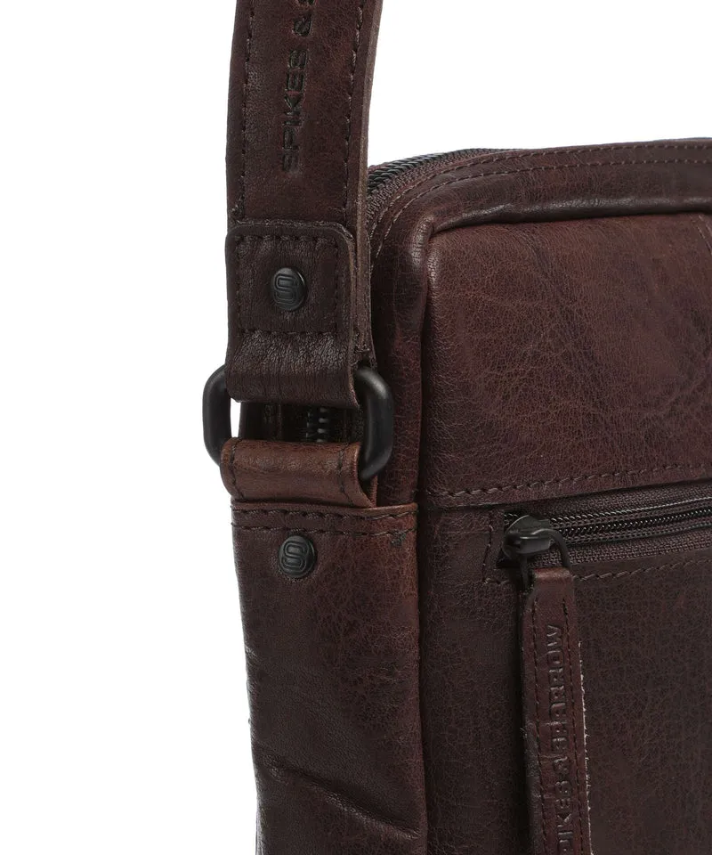 Spikes & Sparrow Bronco Jayed Umhängetasche dark brown