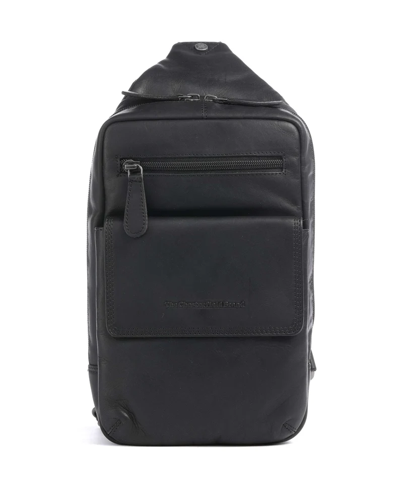 The Chesterfield Brand Wax Pull Up Cow Turelle Slingbag black