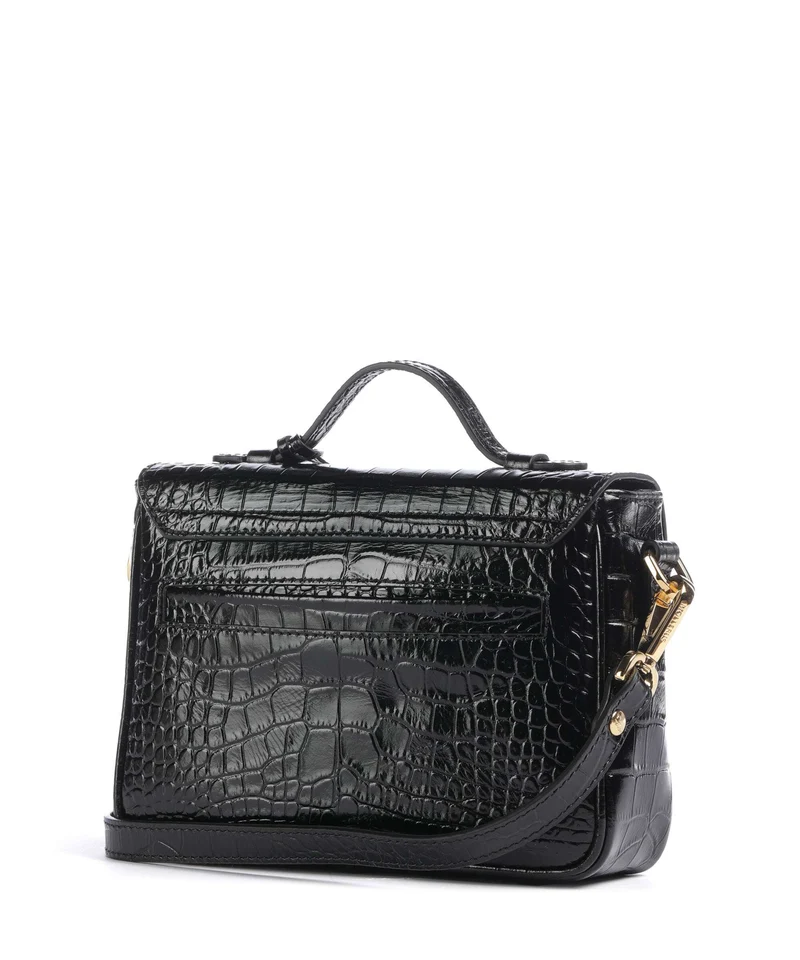 Maison Mollerus Croco Meyrin Umhängetasche classic schwarz