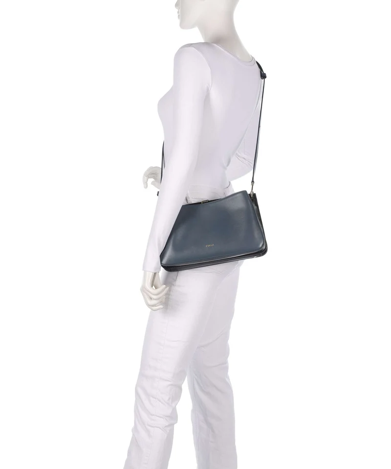 Furla Agata M Umhängetasche grigio blu/nero