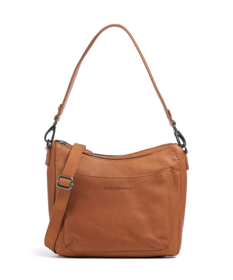 The Chesterfield Brand Wax Pull Up Cow Tivra Schultertasche cognac