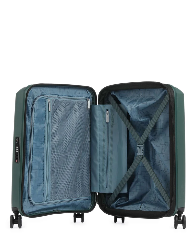 American Tourister Aerostep 4-Rollen Trolley dark forest