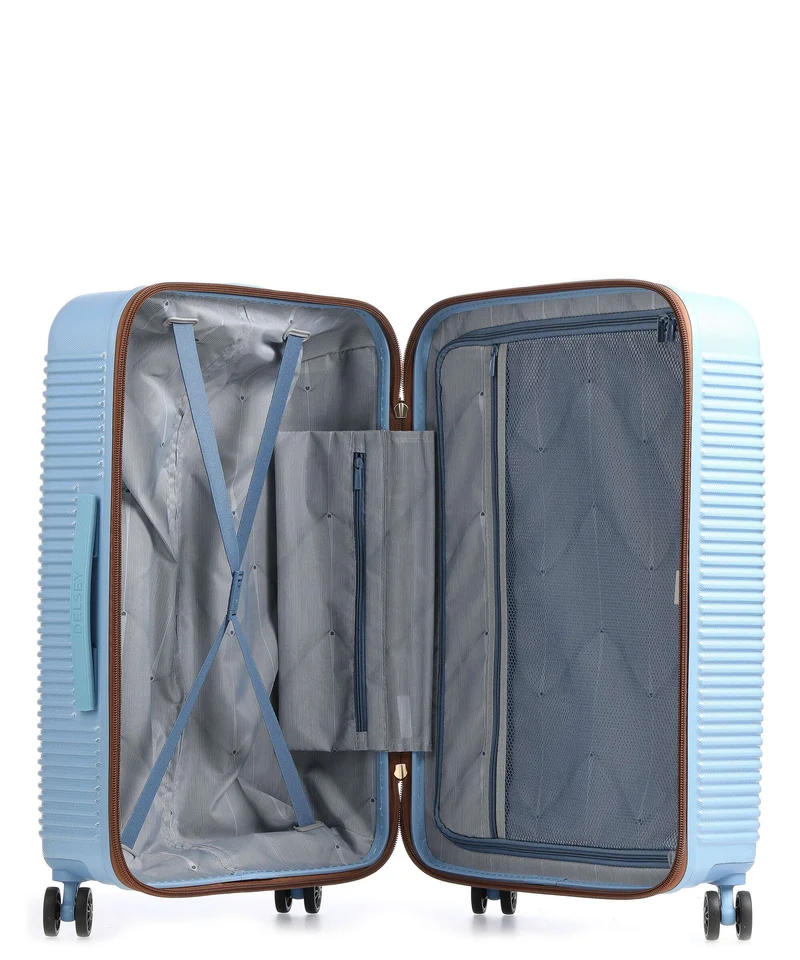 Delsey Paris Freestyle 4-Rollen Trolley himmelblau
