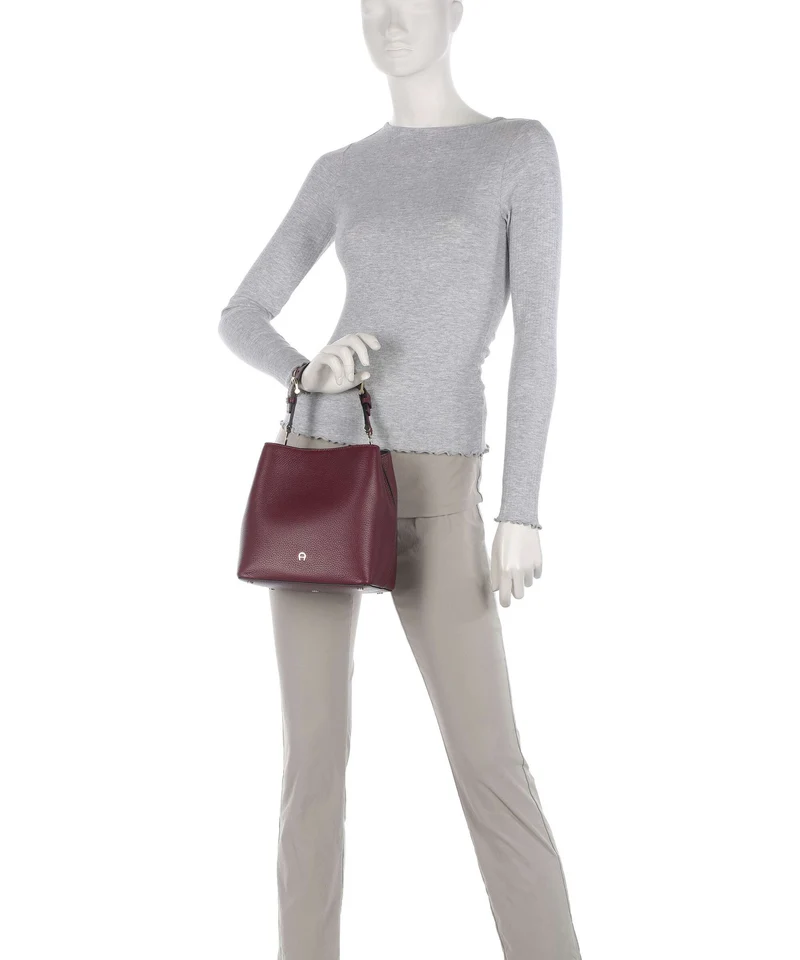 Aigner Delia S Bucket Handtasche burgundy