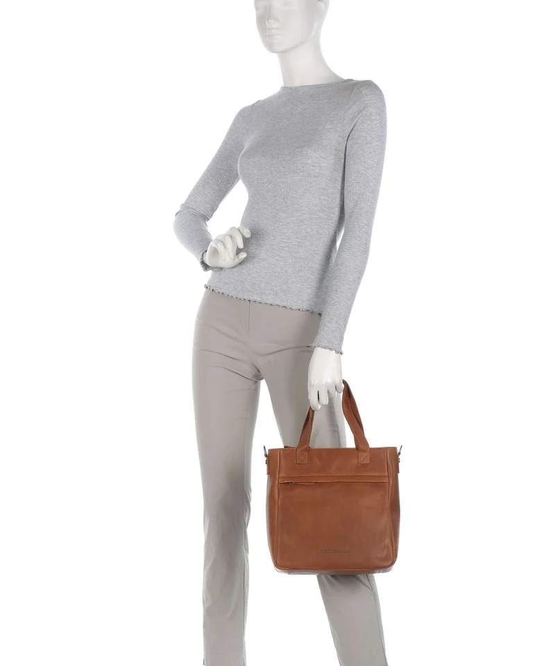 The Chesterfield Brand Wax Pull Up Cow Lingfield Handtasche cognac