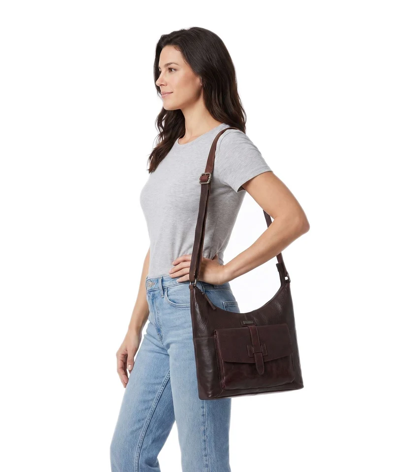 Spikes & Sparrow Bronco Beuteltasche dark brown