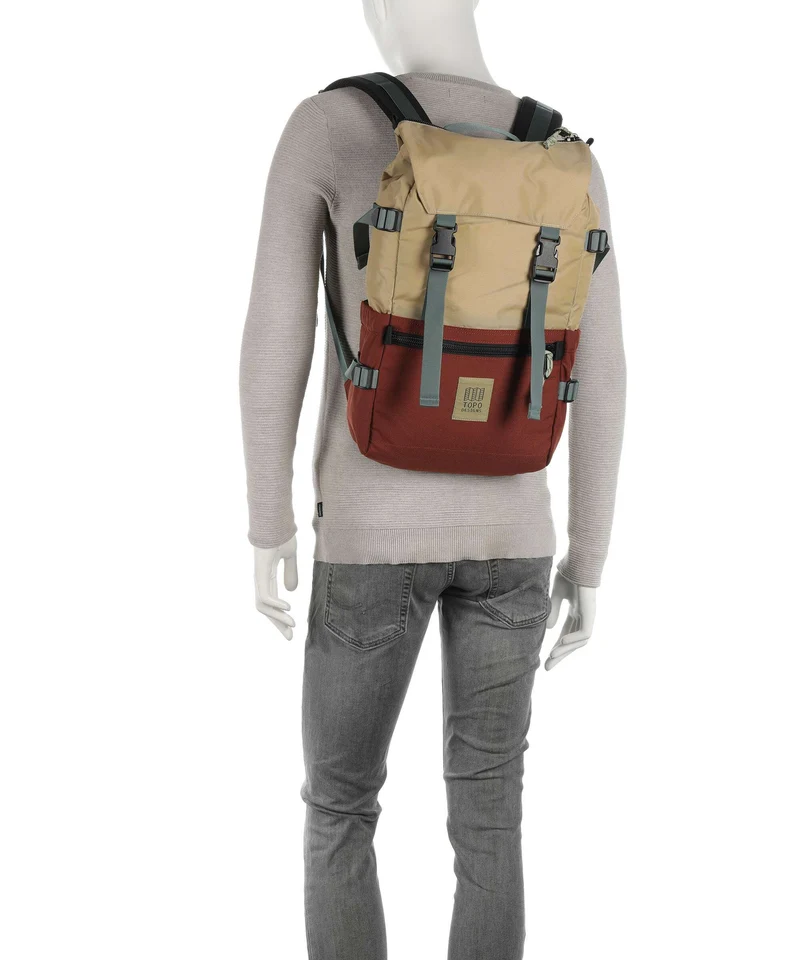 Topo Designs Rover Classic Rucksack sahara/fire brick