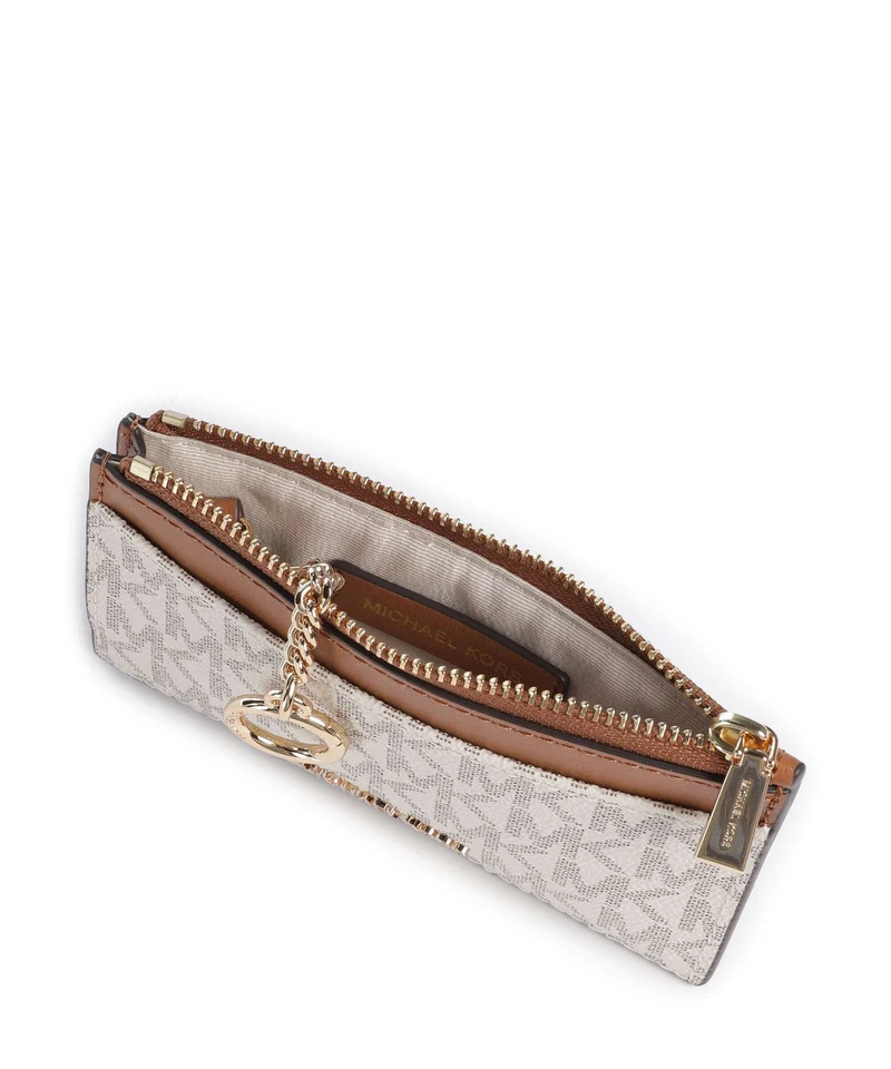 Michael Kors Jet Set Kreditkartenetui vanilla/acorn