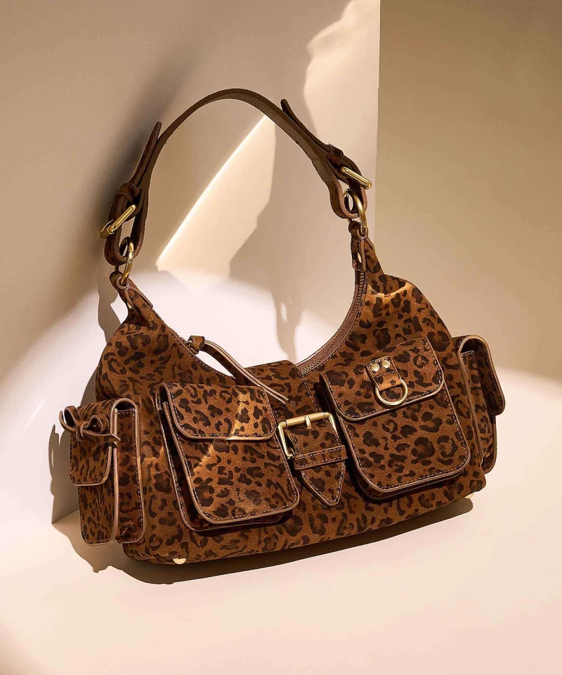 The Kooples Amelia Small Schultertasche leopard