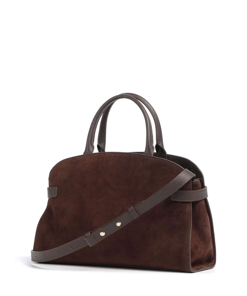 Coccinelle Sabine Suede Handtasche brunette