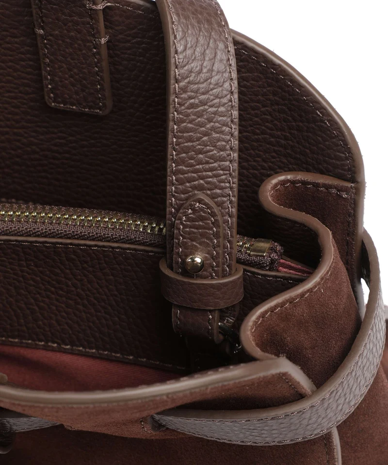 Coccinelle Sabine Suede Handtasche brunette