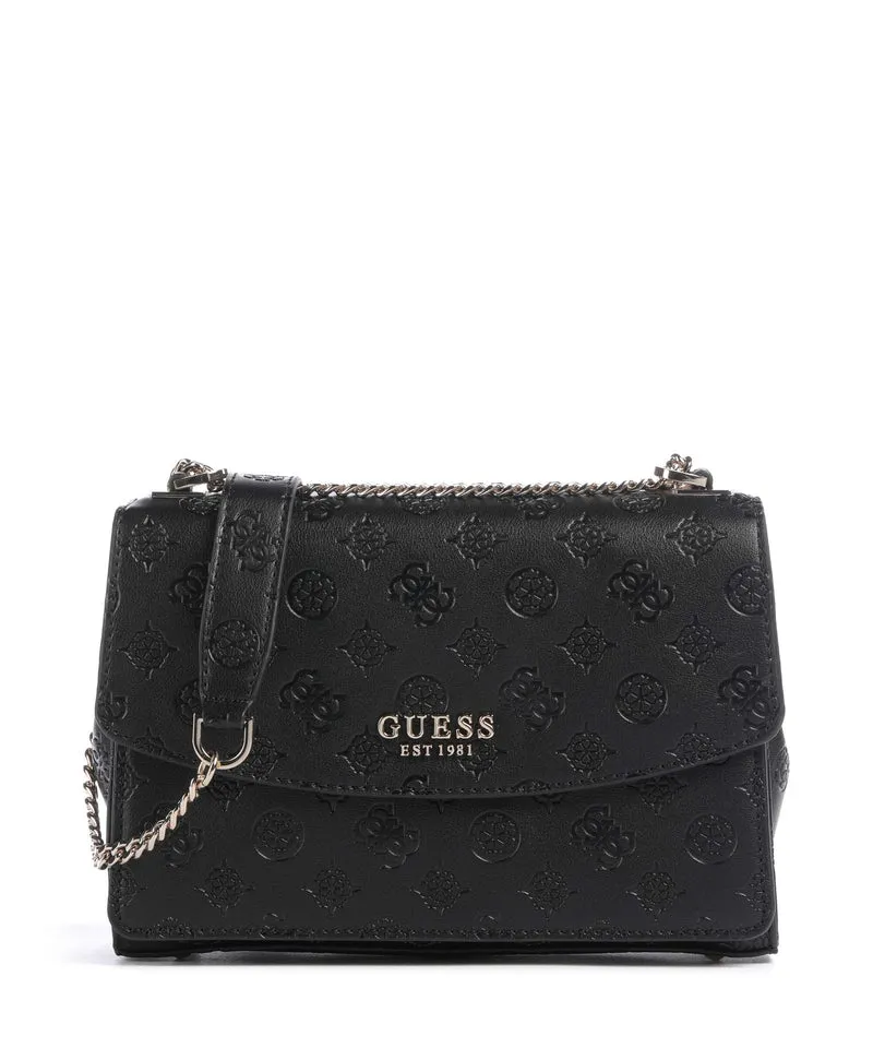 Guess Phoebe Peony Debossed Schultertasche black logo