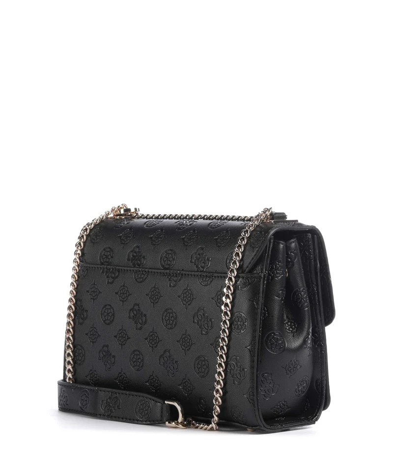 Guess Phoebe Peony Debossed Schultertasche black logo
