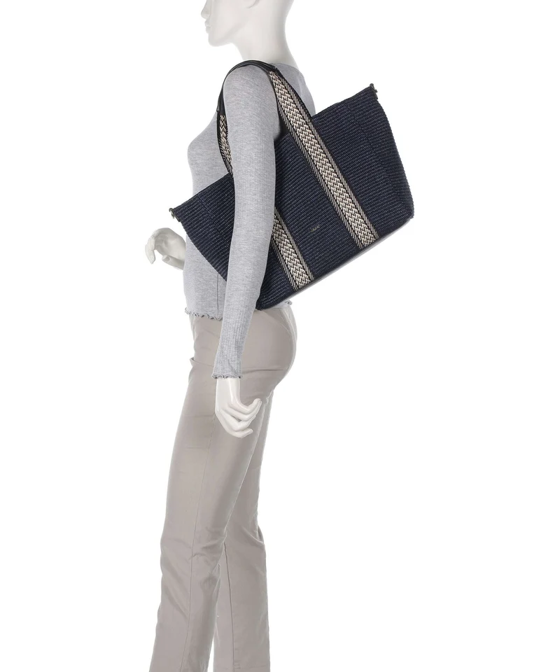 Abro Raffia Kaia Shopper navy