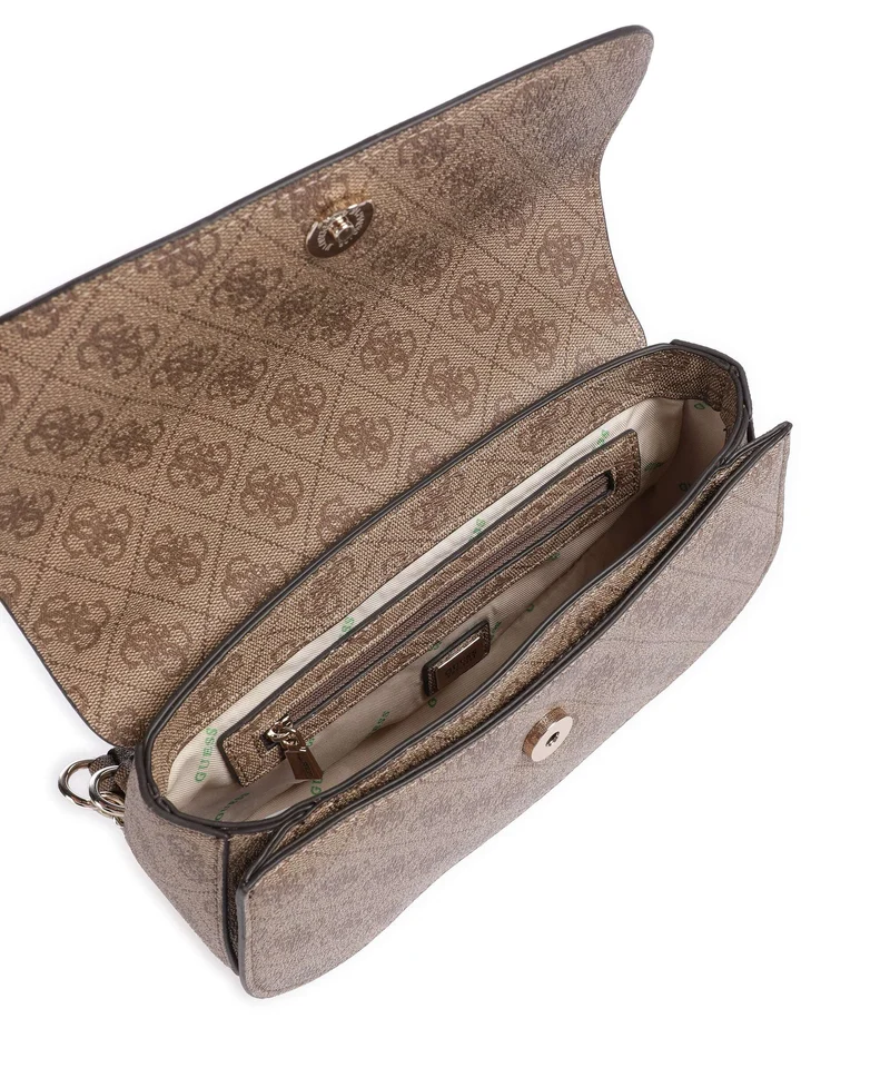 Guess Erica Schultertasche latte logo