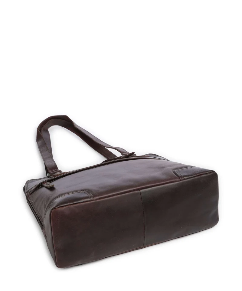 The Chesterfield Brand Wax Pull Up Cow Belgrado Schultertasche brown