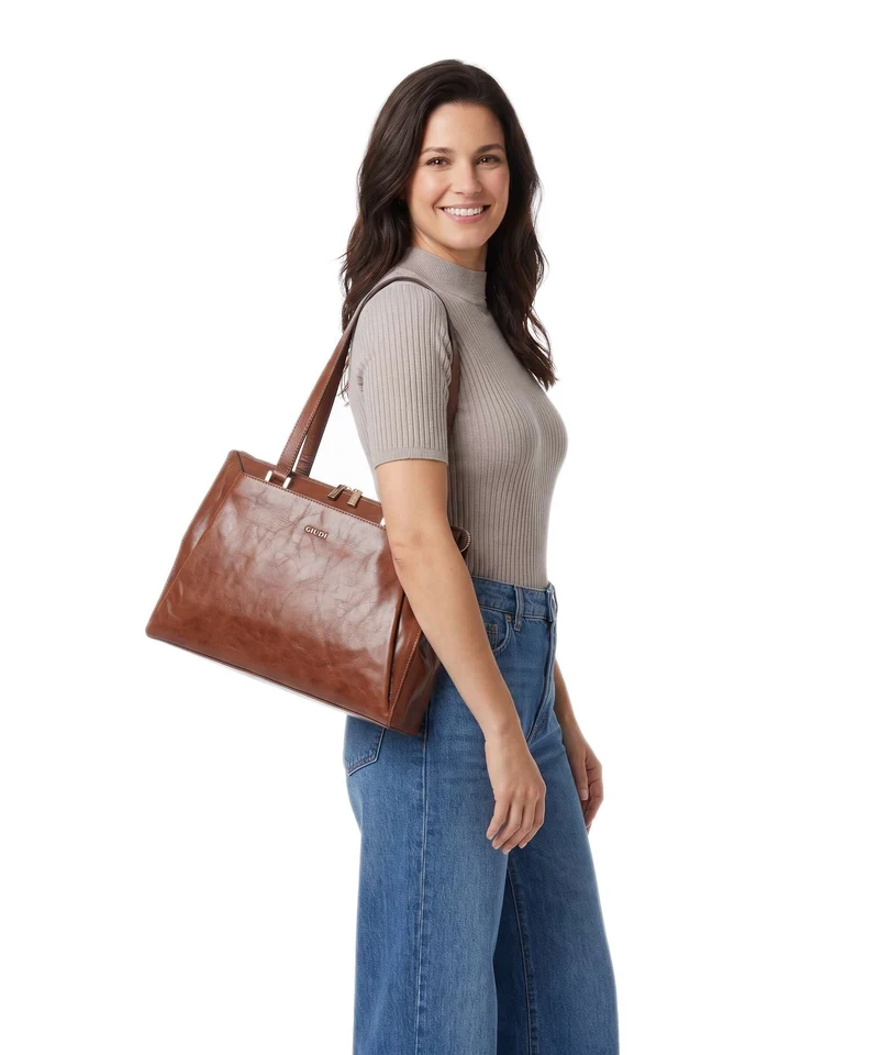 Giudi Crown Shopper brown